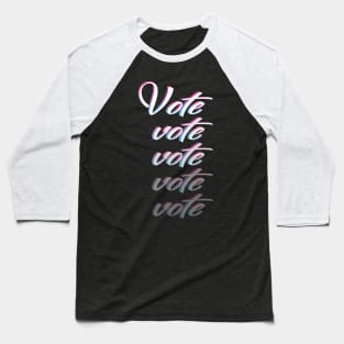 Colorful Vote Baseball T-Shirt